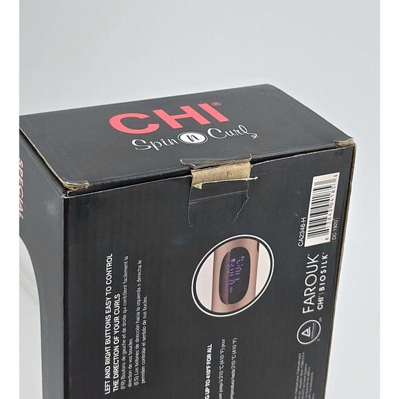 CHI Spin N Curl Special Edition Ceramic Rotating Curling Iron Rose Gold New - Picture 9 of 16